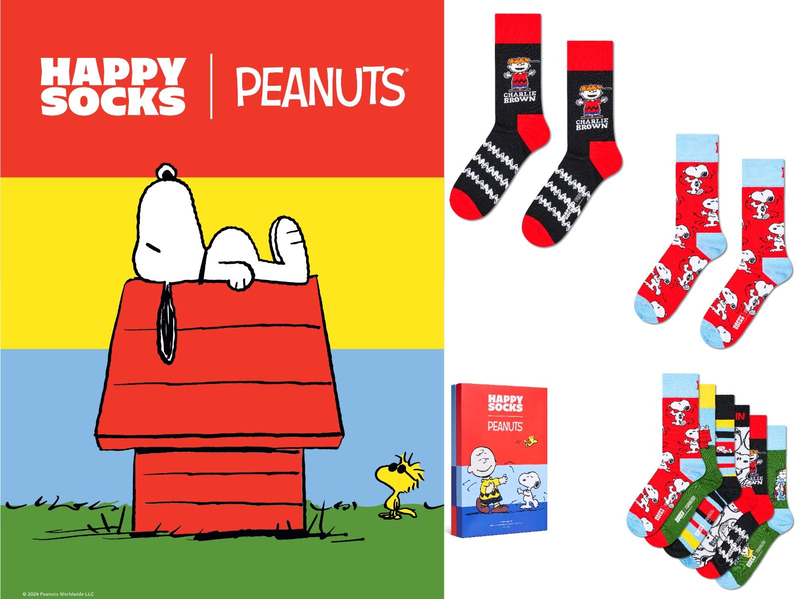 Peanutsと初コラボが実現！ 【ハッピーソックス】「スヌーピーと仲間
