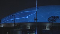 あなぶきアリーナ香川で行われたプロジェクションマッピング　2025年3月