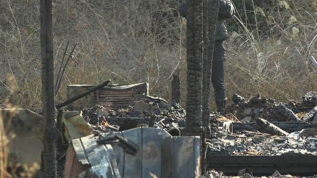 火事があった住宅(岡山・笠岡市)