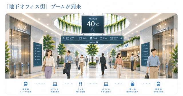 「地下オフィス街」ブームが到来（出典：SHE株式会社 調べ）