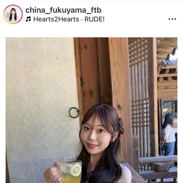 福山千奈アナウンサーのインスタグラム＠china_fukuyama_ftbより