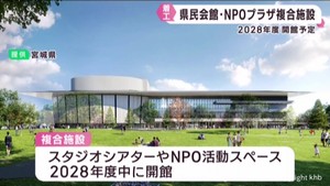 宮城県民会館とみやぎＮＰＯプラザ複合施設　起工式　２０２８年度中の開館を予定