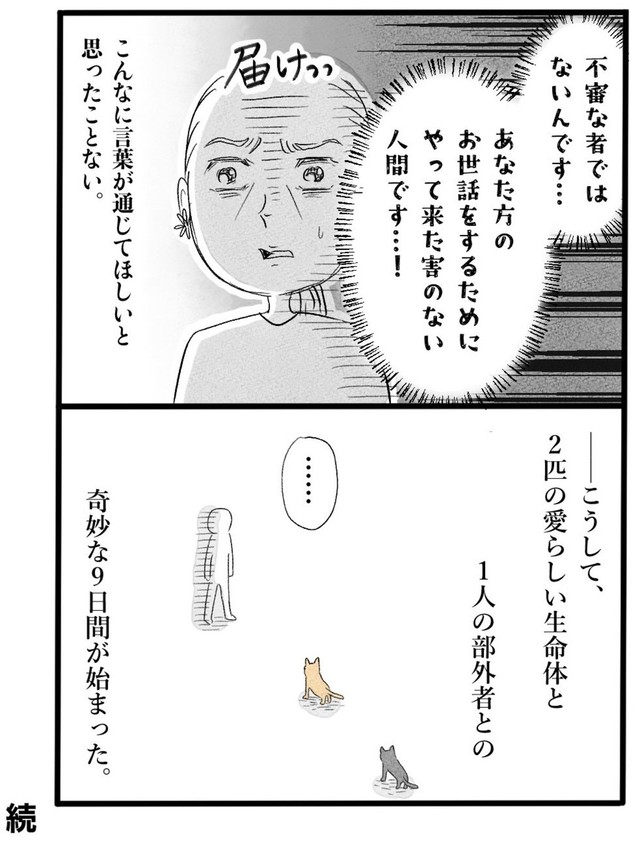 【漫画】『ネコと暮らした9日間』10（イゴカオリさん提供）