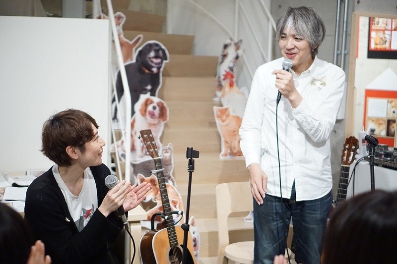 ミグノン・友森玲子さんとのトークイベントでは、モイのこともたくさん話した（昨年11月、CHAN LUU 表参道）