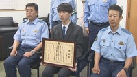 自転車で転倒した90代男性を救助　お手柄の高校生に感謝状　高松市