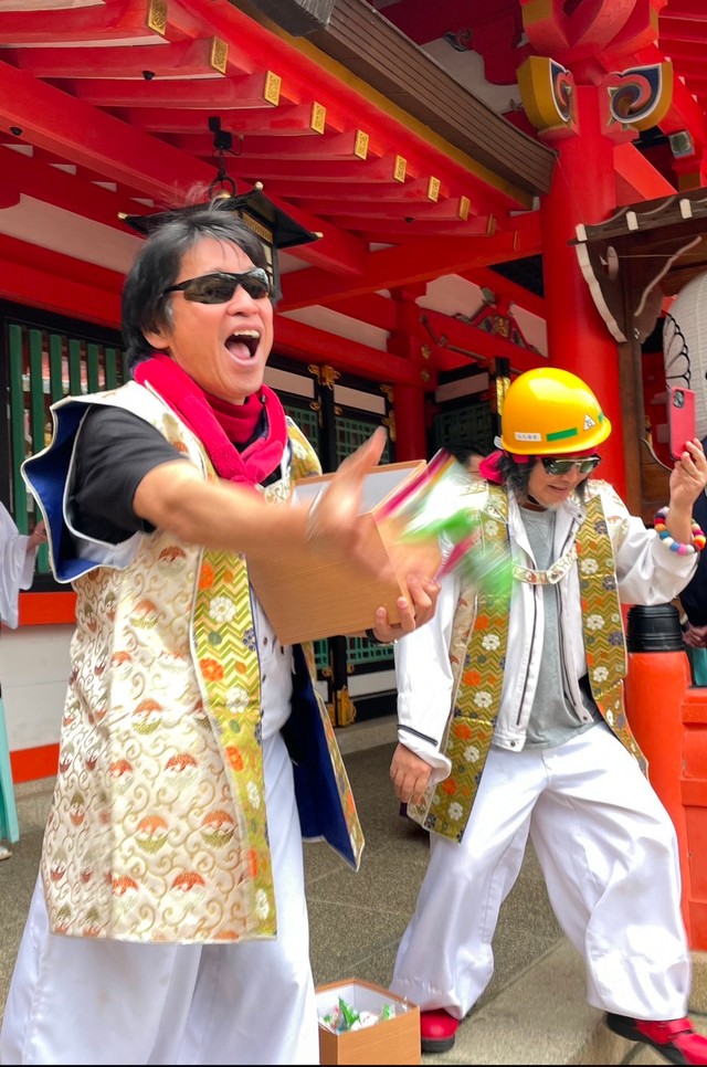 生田神社の節分祭に初参加した「TあんどT」