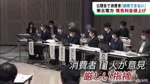 「納得できない」東北電力が申請した電気料金値上げで消費者の意見を聞く公聴会で厳しい意見