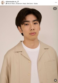 立花理佐さんの息子、俳優の松永慎之介さん（松永さんの公式インスタグラムから）