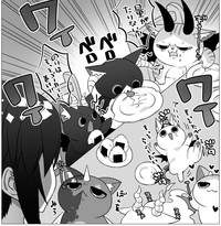 猫悪魔たちによって賑やかな食卓（SeNMUさん提供）