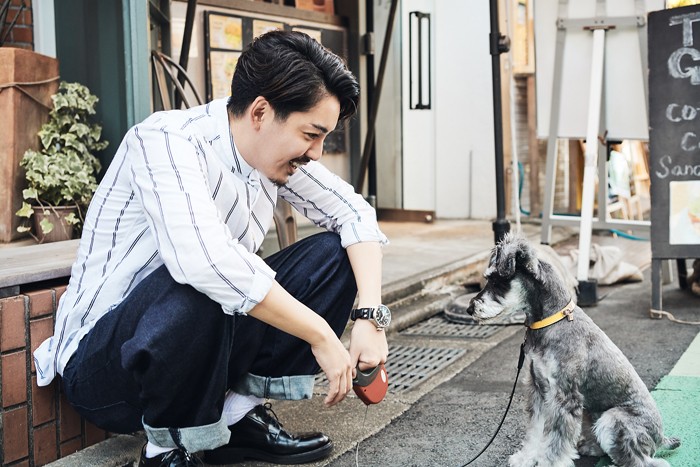 この日、初対面だったわんちゃんともすぐに仲よくなっていた大野さん
