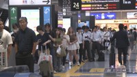 JR岡山駅　19日夜