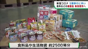 新型コロナ５類移行　自宅療養者への備蓄食料品を民間に無償で提供