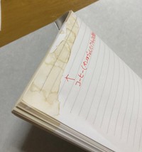 コーヒーで汚れてしまったノートも…（大栗紙工株式会社@OGUNO_notebook）