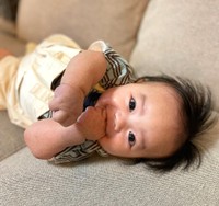 生後7カ月のこーたん、「パパ―！」と言えるようになりました（提供：こーたんさん）