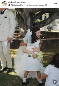 （堂安律の妻、Miku Akematsu公式インスタグラムより）