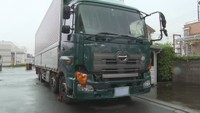 衝突した大型トラック