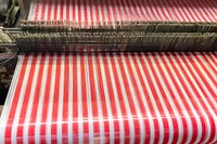 播州織工房館に展示されている播州織の機械