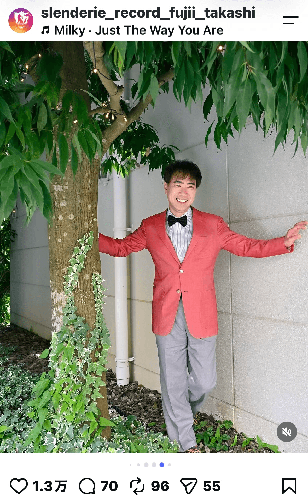 藤井隆（@slenderie_record_fujii_takashi）さんのインスタグラムより