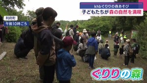 ｋｈｂぐりりの森で子どもたちが自然と触れ合う