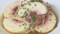 ポケットガーデン／岡山県産白桃と生ハムの冷製パスタ