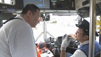 バス運転手の技能コンテスト　岡山・北区