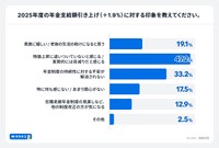 年金支給額引き上げに対する印象