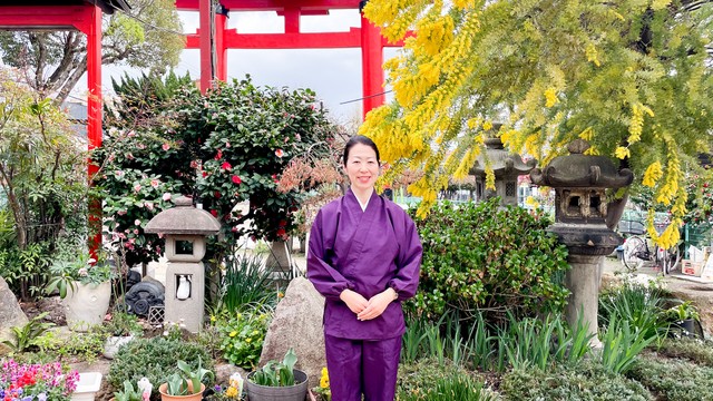 尼崎えびす神社の宮司、太田垣亘世さん
