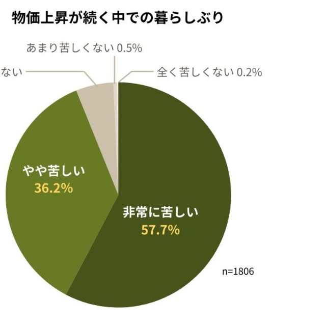 物価上昇が続く中での暮らしぶり（提供画像）