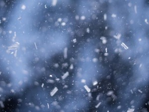 作業服の肩にはたくさんの雪。サンタになってくれた父にありがとう