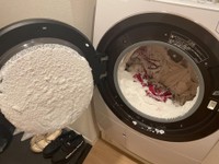 ビーズクッションを洗濯したら…（灰原あやかさん提供） 