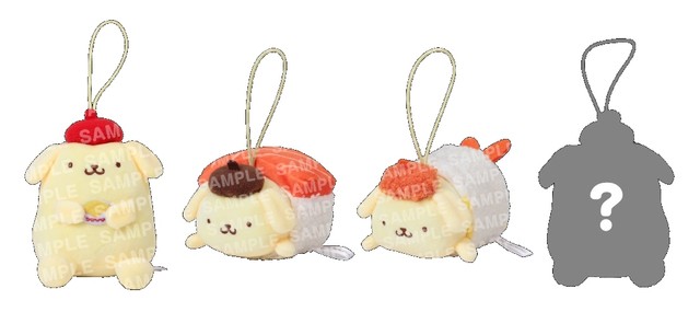 10月21日から「第2弾 ポムポムプリン コラボマスコット付き ソフトドリンク」1320円～のマスコットは全4種（イメージ）