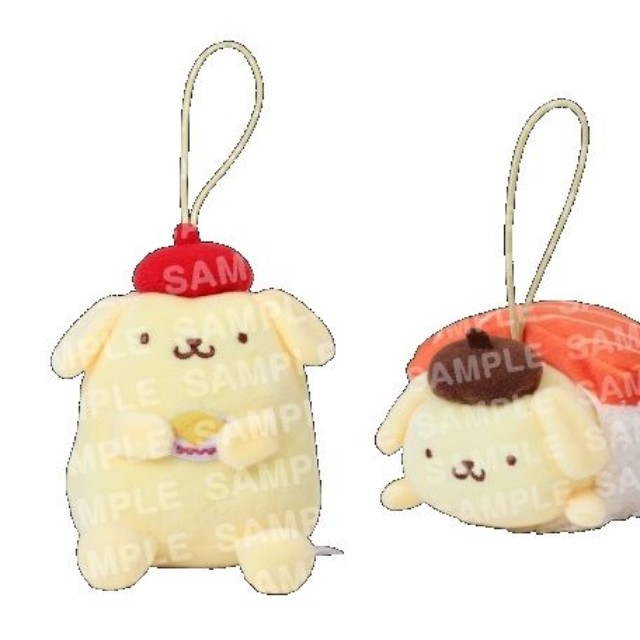 10月21日から「第2弾 ポムポムプリン コラボマスコット付き ソフトドリンク」1320円～のマスコットは全4種（イメージ）
