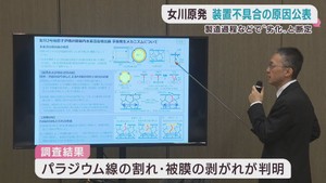 装置の劣化が原因　水素濃度の異常な数値　女川原発２号機