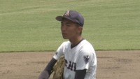 岡山朝日／マウンド上の笹投手