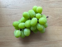 美味しくて甘いシャインマスカット。ついつい手がとまらなくなるのはあるあるで…（筆者撮影）