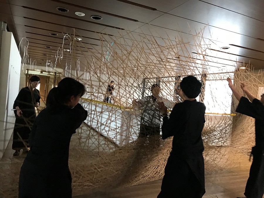 竹と松の立体アート作品 コレクション展 I【特集展示】竹工芸―伝統の美 | 大分県立美術館