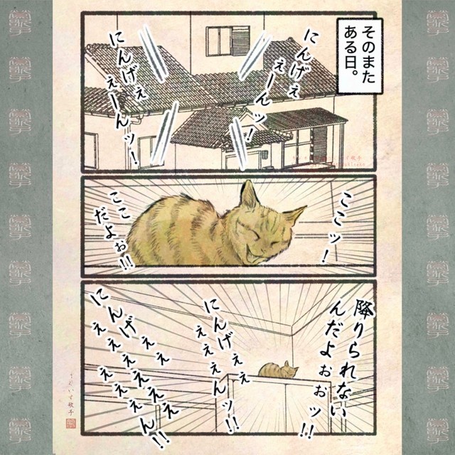 【漫画】『今日もネコ様の圧が強い』14　©Uguisu Utako