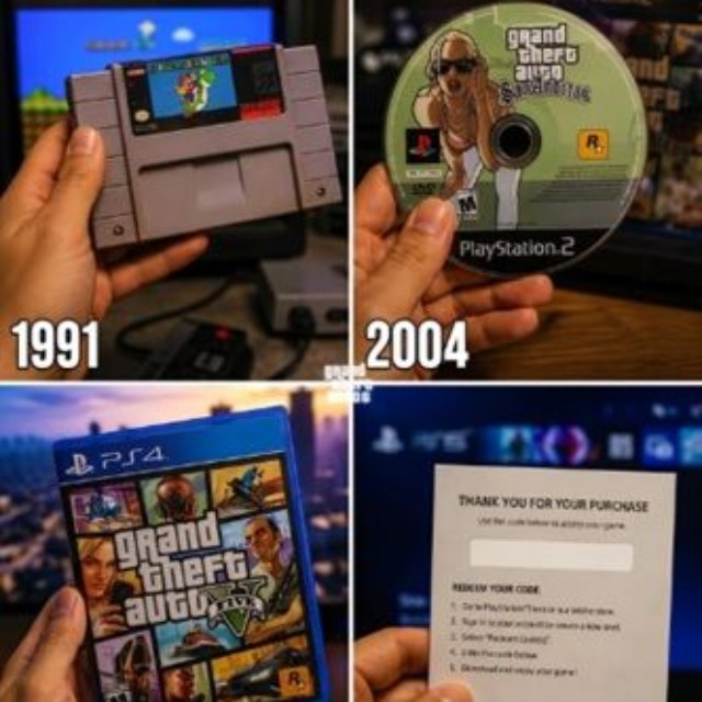 最初はカセットだった…パッケージの変遷＝「グランド・セフト・オートⅥ」のインスタグラム＠grandtheftauto6より
