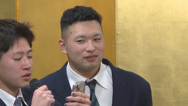 「山本由伸さんの背中を…」 巨人6位指名・藤井健翔選手（倉敷市出身/浦和学院）の激励会