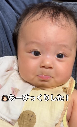 ビックリしちゃった…！（提供：＠_3170g_51.5cmさん）
