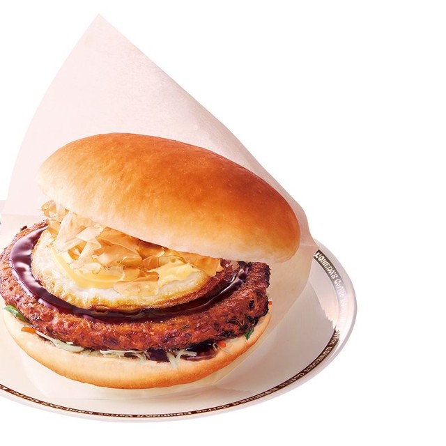 「千房」とコラボしたお好み焼バーガー