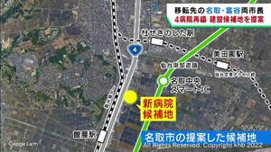 宮城県４病院再編構想　名取市・富谷市が新病院設置場所を提案　