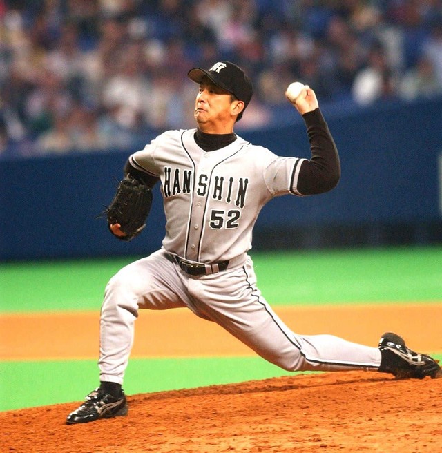 柴田祐里菜さんの父は元プロ野球投手の柴田佳主也さん（写真は2003年、阪神タイガース在籍当時）