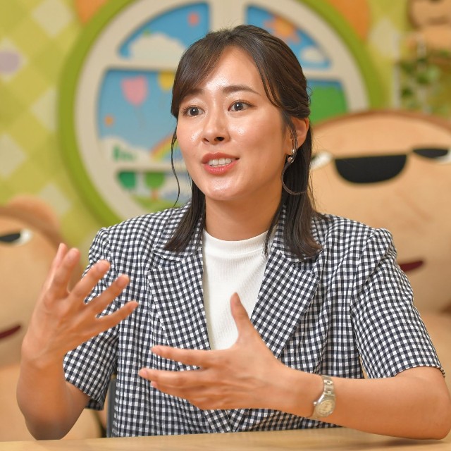 前田春香アナウンサー（撮影・出月俊成）
