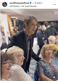 クリフ・リチャードのインスタグラム@sircliffrichardofficialより