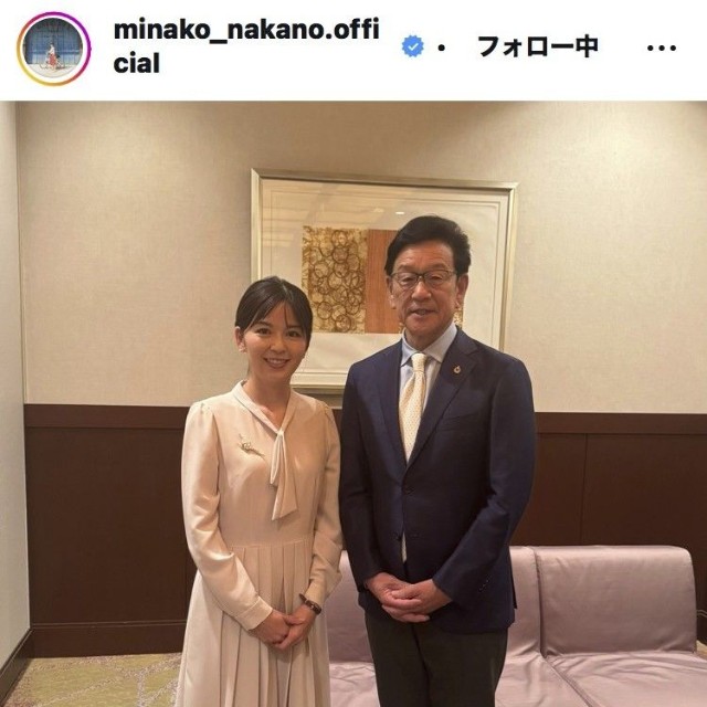 中野美奈子アナウンサーのインスタグラム＠minako_nakano.officialより
