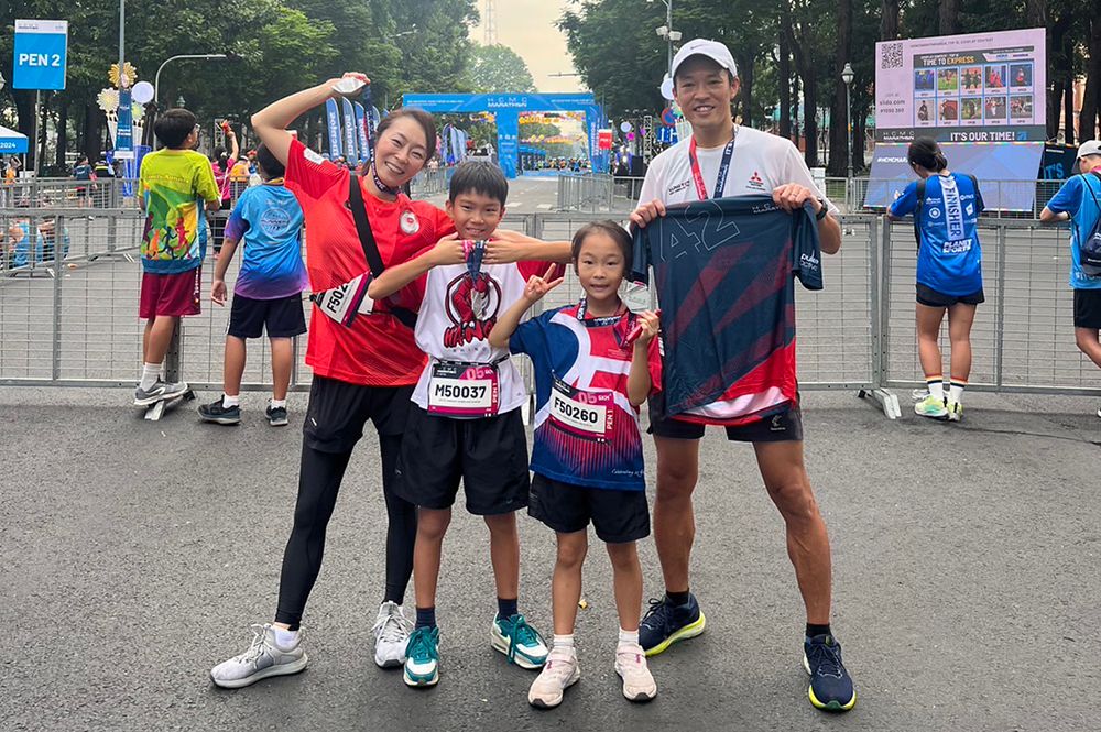 家族でマラソンイベントに参加