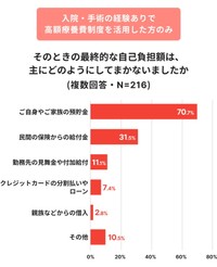 自己負担額のまかない方（出典：高額療養費に関する意識調査／ほけんのコスパ調べ）
