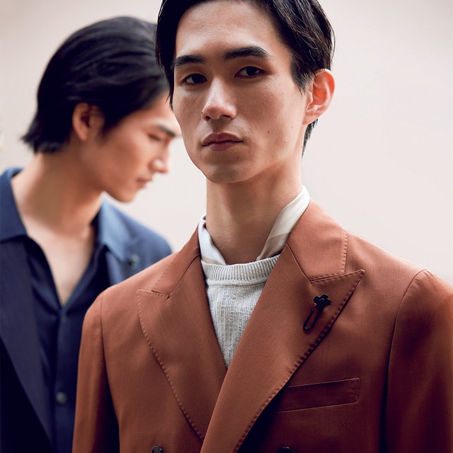 ラルディーニ<br>いま、新たに知る、 ピークドラペルの優雅さ。<br>【春の到来、スーツの美学。】