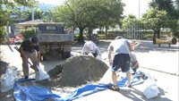 浸水被害に土のうで備える　台風接近で高松市が作製場所を開設